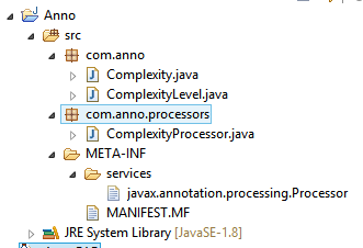 Eclipse project structure with META-INF/services